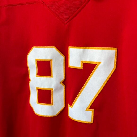 Kansas City Chiefs Travis Kelce Red Football Jersey Women's Small - Picture 2 of 6